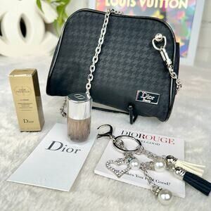 DIOR beauty line small houndstooth pouch crossbody bag beauty cute gift set